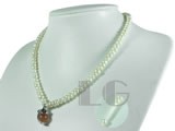 white 5-6mm bread freshwater pearl necklace