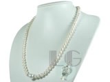 7-8mm white cultured freshwater jewelry pearl necklace