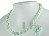 natural white 6-7mm rice freshwater pearl necklace