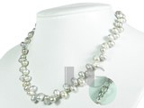 6-7mm purple side-drilled freshwater pearl necklace