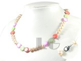 7-8mm pink freshwater pearl necklace
