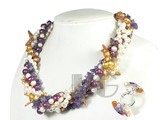 7-8mm multicolor freshwater pearl necklace