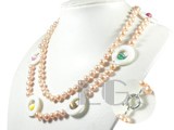 pink 7-8mm freshwater pearl necklace