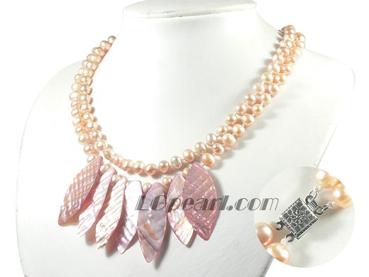 potato shape 7-8mm freshwater pearl necklace wholesale