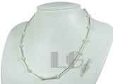 white potato freshwater pearl sterling silver tin up necklace