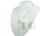 pretty white potato and teardrop freshwater pearl necklace