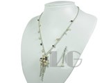 4-5mm pink potato freshwater pearl tin up necklace