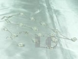 tin cup style white potato pearl and clear crystal jewelry set