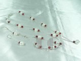 generous tin cup white potato pearl and red crystal jewelry set