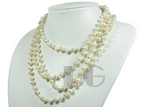 6-7mm multicolor potato freshwater pearl rope necklace