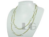 6-7mm white bread freshwater pearl long necklace