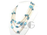 7-8mm potato shape pink freshwater pearl necklace wholesale