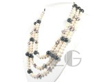 7-8mm potato shape pink freshwater pearl necklace wholesale
