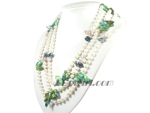 white 7-8mm freshwater pearl necklace