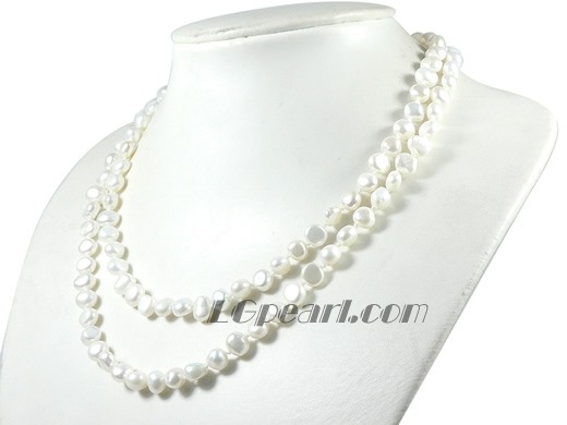 white 7-8mm freshwater pearl necklace