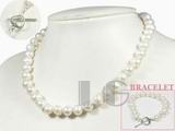 8-9mm white potato shape freshwater pearl set