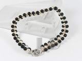 4-5mm pink freshwater pearl bracelet with agate bead