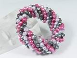 multicolor twisted 5-6MM nugget freshwater pearl bracelet