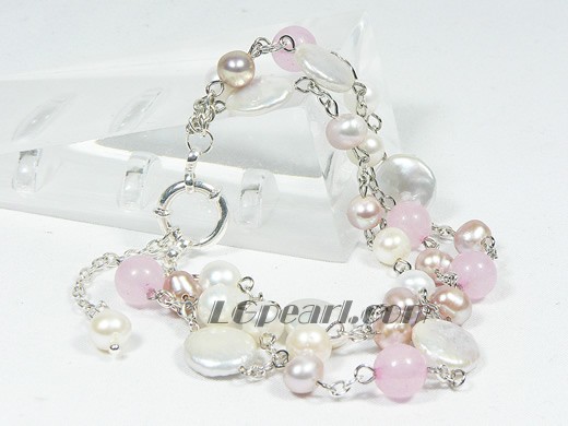 multicolor freshwater pearl bracelet