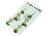 8*14mm copper color blister freshwater pearl dangling earrings