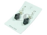 white 7-8mm potato freshwater pearl dangling earrings
