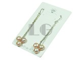 6-7mm radiance bread freshwater pearl dangling earrings