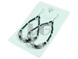 beautiful purple 6-7mm rice freshwater pearl danling earrings