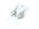white abnormal pearl earrings