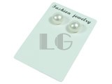 white 5-6mm bread freshwater pearl studs earrings