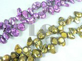 copper and purple freshwater blister pearl strand