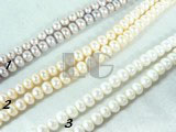 multi-colour freshwater button pearl strand of 6-7mm