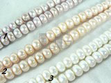 discount button cultured freshwater pearl strand of 9-10mm