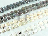 colourful freshwater coin pearl strand of 10mm