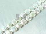 attractive white freshwater coin pearl strand of 10mm