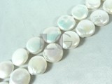 white freshwater coin pearl strand of 15mm
