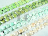 multi-colour cultured freshwater coin pearl strand of 12mm