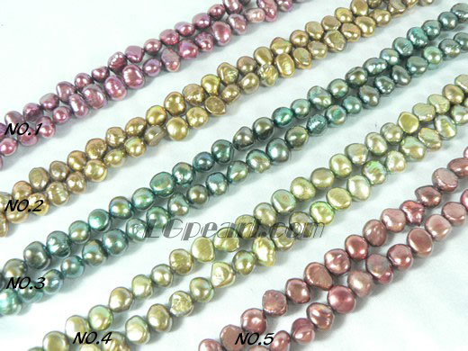 various cultured freshwater nugget pearl strand of 7-8mm