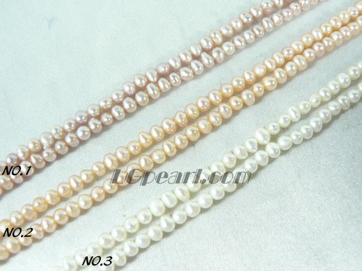 excellent pink, purple and white seed pearl strand of 3-3.5mm