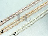 excellent pink, purple and white seed pearl strand of 3-3.5mm