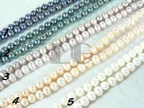 colourful freshwater potato pearl strand of 6-7mm