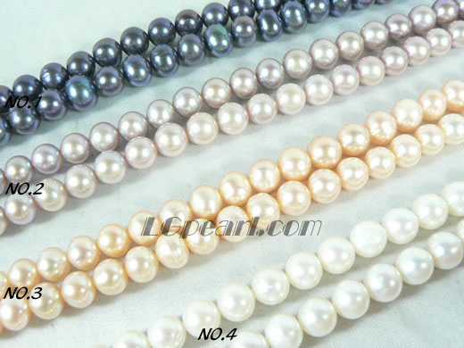 gorgeous cultured freshwater potato pearl strand of 7-8mm