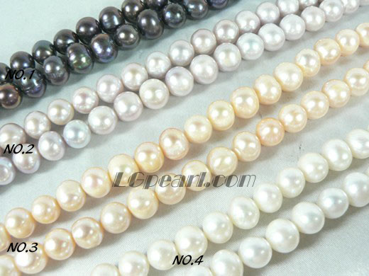beautiful cultured freshwater potato pearl strand of 9-10mm