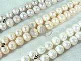 discount white, pink and purple potato pearl strand of 10-11mm