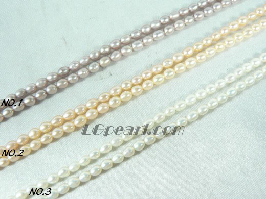 attractive pink, purple and white seed pearl strand of 2-2.8mm