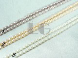 attractive pink, purple and white seed pearl strand of 2-2.8mm