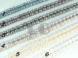 multi-colour cultured freshwater rice pearl strand of 6-7mm