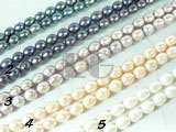 various colours freshwater rice pearl strand of 7-8mm