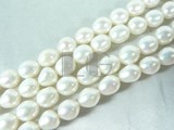 white cultured freshwater rice pearl strand of 9-10mm
