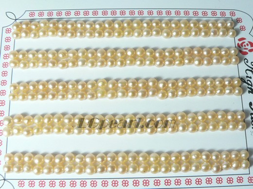 120 pairs pink bread loose pearl beads of 3.5-4mm