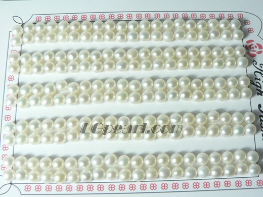 100 pairs white bread freshwater loose pearl beads of 4.5-5mm